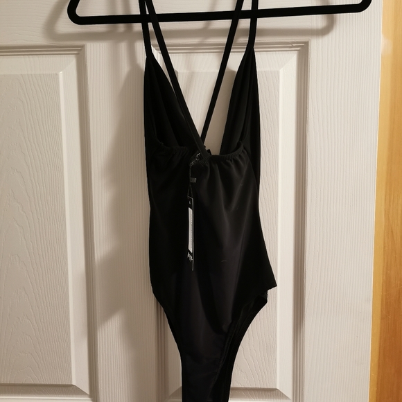 SOLD Nasty Gal Criss Cross Slinky Cowl Bodysuit - Picture 5 of 5
